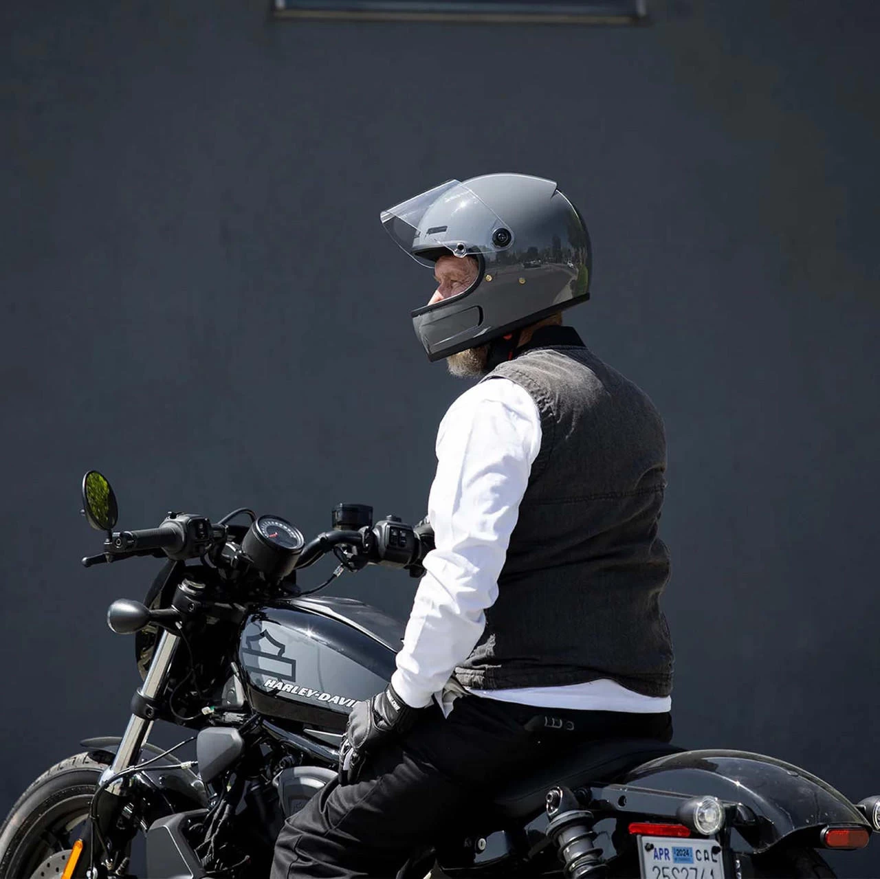 Biltwell - Gringo SV Helmet - Gloss Storm Gray 14 Biltwell - Gringo SV Helmet - Gloss Storm Gray - Image 14