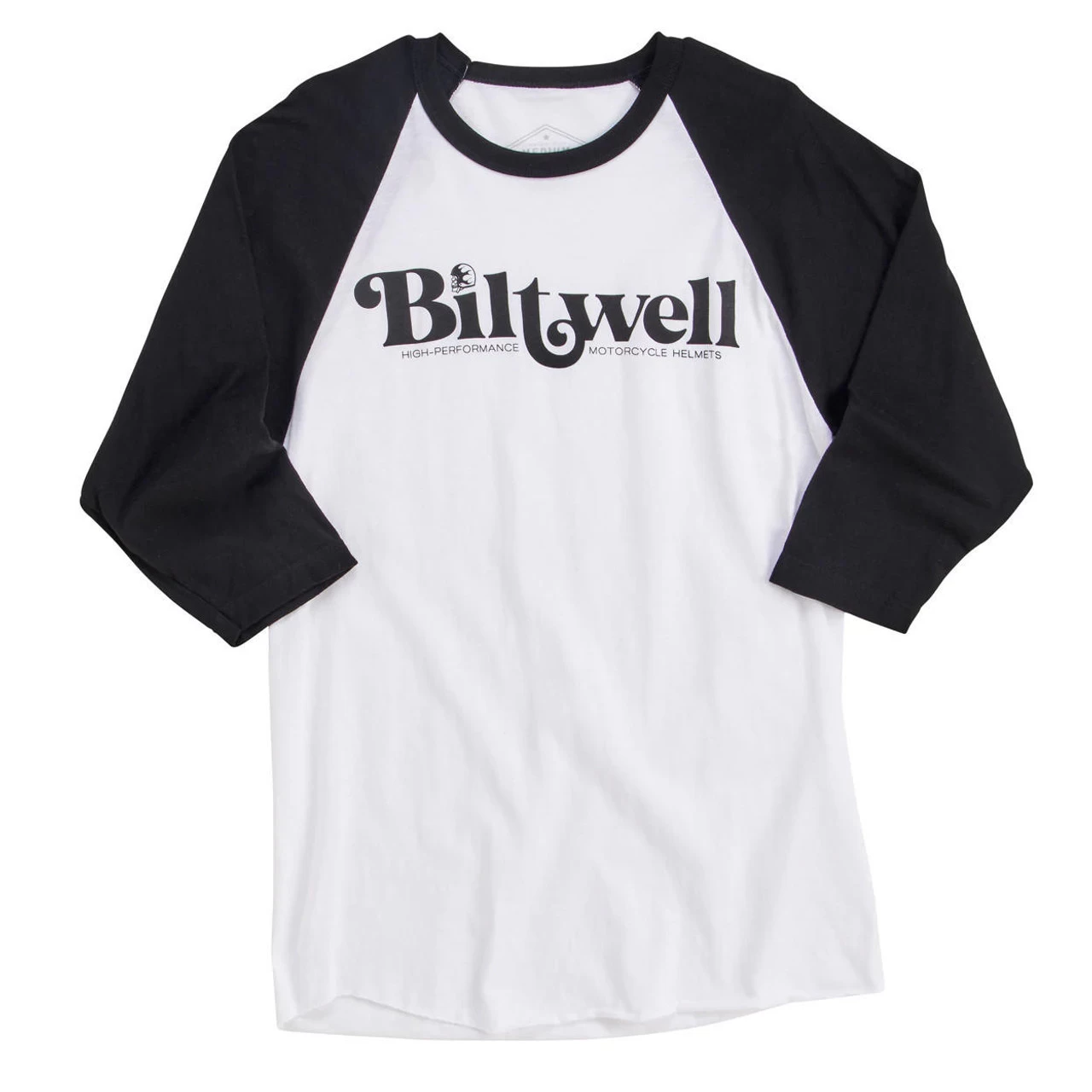 Biltwell - High-Perf Raglan T-Shirt - Black/White 1 Biltwell - High-Perf Raglan T-Shirt - Black/White