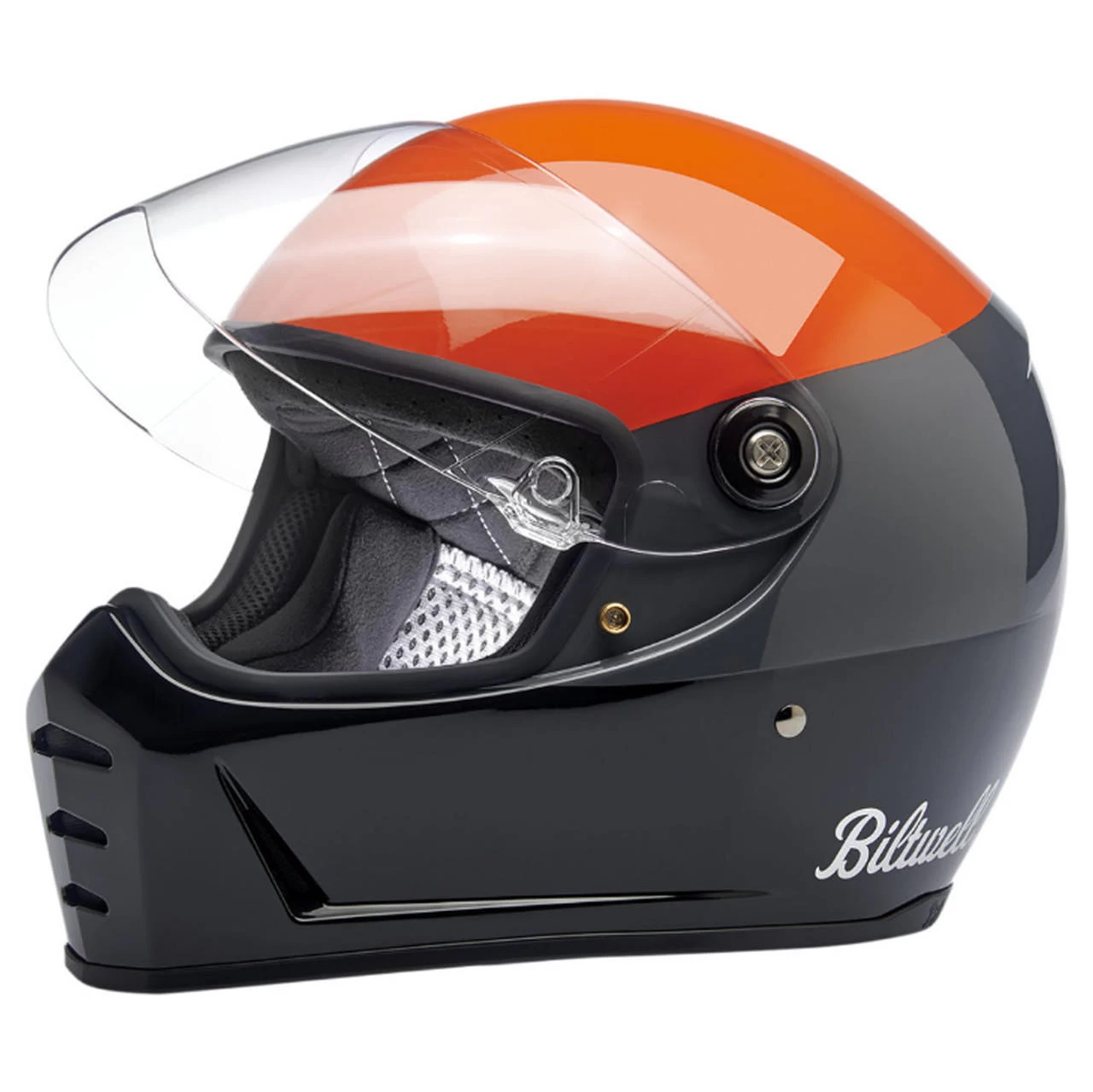 Biltwell Lane Splitter Helmet - Orange, Gray & Black 7 Biltwell Lane Splitter Helmet - Orange, Gray & Black - Image 7