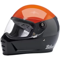 Biltwell Lane Splitter Helmet - Orange, Gray & Black