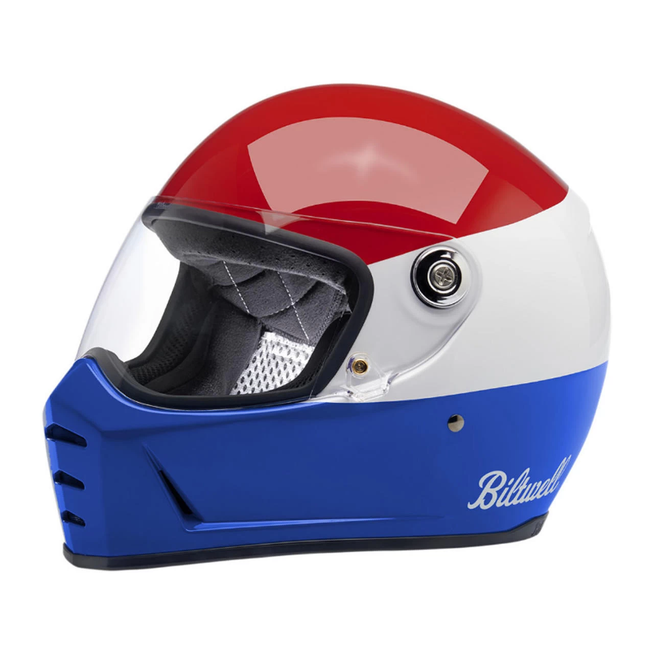 Biltwell Lane Splitter Helmet - Red, White & Blue