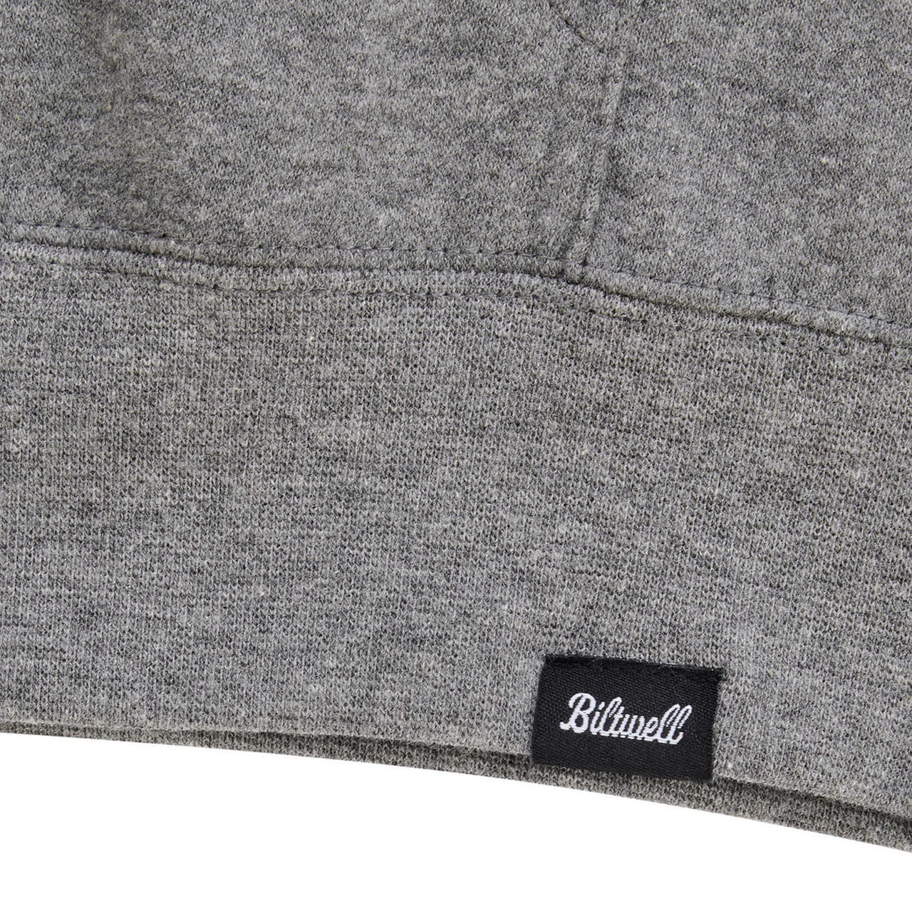 Biltwell - Script Zip-Up Raglan Hoodie - Gray 3 Biltwell - Script Zip-Up Raglan Hoodie - Gray - Image 3