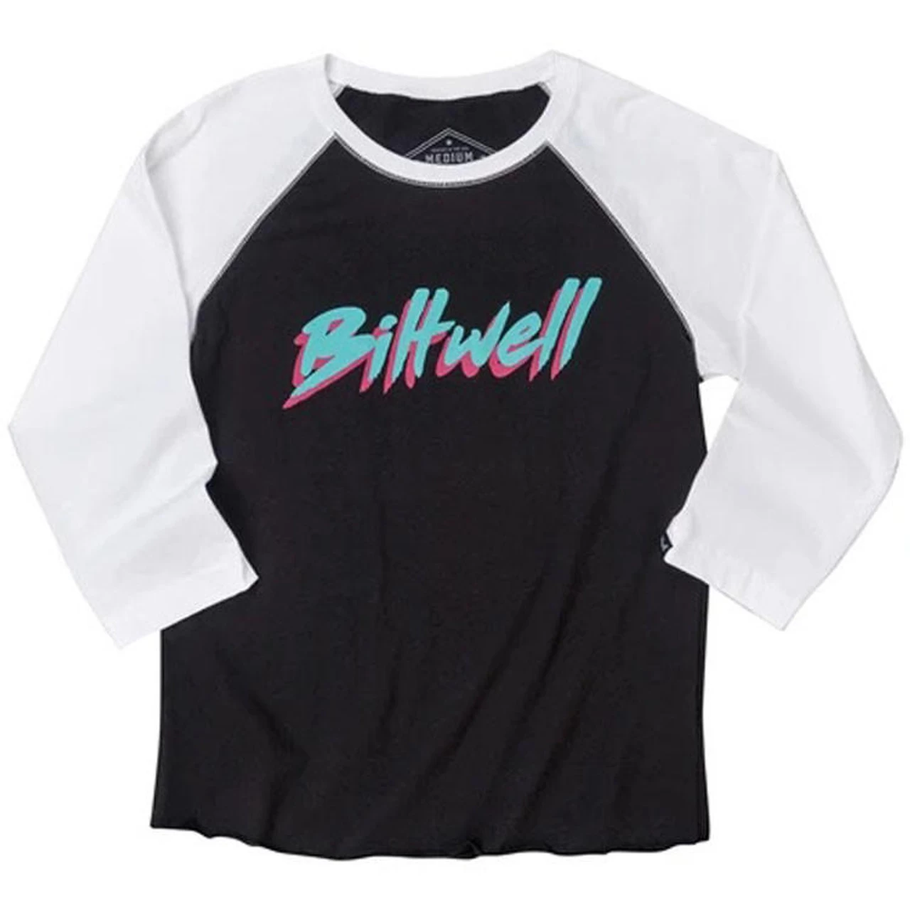Biltwell - Women's 1985 Raglan - Black/White 2 Biltwell - Women's 1985 Raglan - Black/White - Image 2