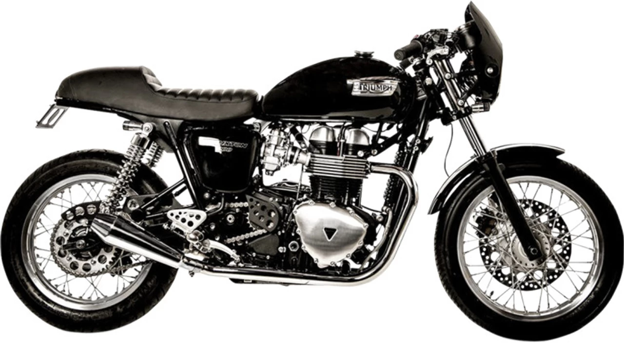 British Customs - Short Predator Pro Triumph Mufflers - Fits Street Twin 4 British Customs - Short Predator Pro Triumph Mufflers - Fits Street Twin - Image 4