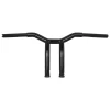 Burly Brand - Gloss Black Raked Dominator Handlebars (Choose Height)