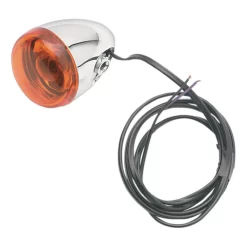 Chris Products - Custom Rear Signal Light Assembly - Chrome/Amber, Dual Filament, Bracket Mount