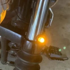 Combustion Industries - Micron CLAW 38-50mm Front Fork Turn Signals - White/Amber -Next stop, Motorcycle riding. combustion industries micron claw 38 50mm front fork turn signals whiteamber 64488.1690316430