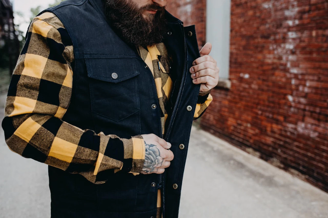 Deadbeat Customs 14 Oz. Signature Denim Vest - Collar 11 Deadbeat Customs 14 Oz. Signature Denim Vest - Collar - Image 11