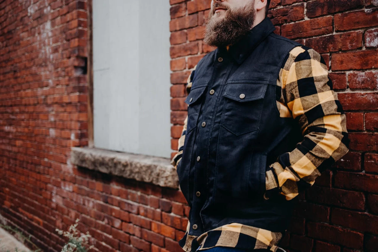 Deadbeat Customs 14 Oz. Signature Denim Vest - Collar 10 Deadbeat Customs 14 Oz. Signature Denim Vest - Collar - Image 10