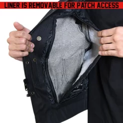 Deadbeat Customs 14 Oz. Signature Denim Vest - Collar 24 Deadbeat Customs 14 Oz. Signature Denim Vest - Collar -Next stop, Motorcycle riding. deadbeat customs 14 oz signature denim vest collar 41863.1697659083