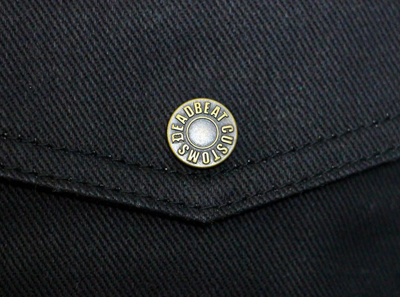 Deadbeat Customs 14 Oz. Signature Denim Vest - Collar 8 Deadbeat Customs 14 Oz. Signature Denim Vest - Collar - Image 8