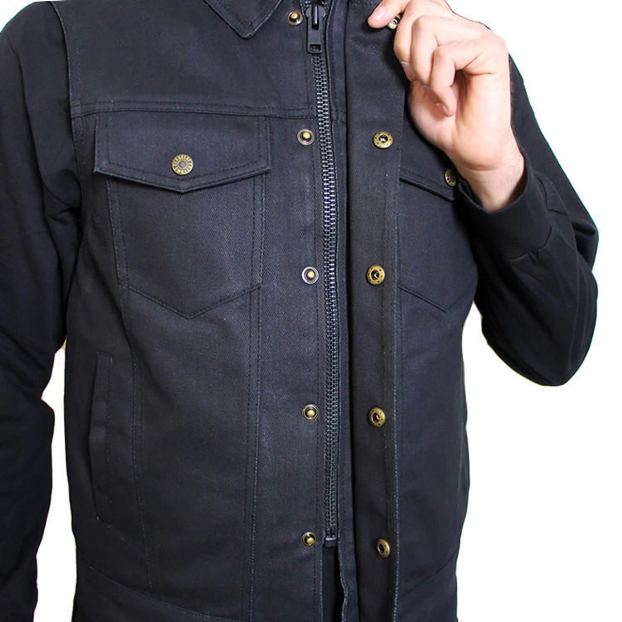 Deadbeat Customs 14 Oz. Signature Denim Vest - Collar 6 Deadbeat Customs 14 Oz. Signature Denim Vest - Collar - Image 6