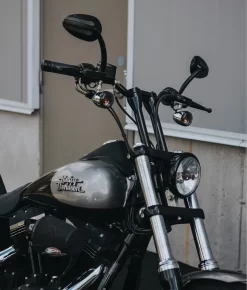 Deadbeat Customs 8" Moto Handlebar Risers Fits 1" Handlebars - Black -Next stop, Motorcycle riding. deadbeat customs 8 moto handlebar risers fits 1 handlebars black 35461.1695665391