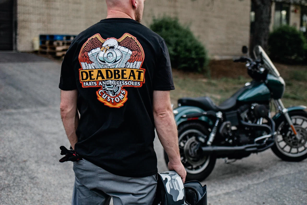 Deadbeat Customs Big Twins T-Shirt 3 Deadbeat Customs Big Twins T-Shirt - Image 3