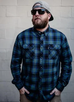 Deadbeat Customs - Classic Flannel Shirt - Forest (S,M) -Next stop, Motorcycle riding. deadbeat customs classic flannel shirt forest 20562.1697659120