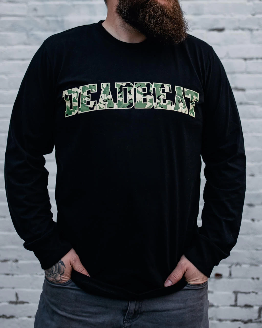 Deadbeat Customs Drop Out Longsleeve Shirt - Black 2 Deadbeat Customs Drop Out Longsleeve Shirt - Black - Image 2