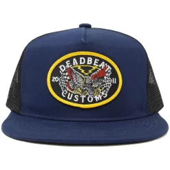 Deadbeat Customs - Finish Line Snapback Hat - Navy