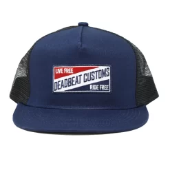 Deadbeat Customs Live Free Blue Snapback Hat