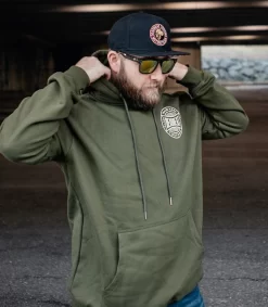 Deadbeat Customs Live Free Ride Free Sweatshirt - Olive -Next stop, Motorcycle riding. deadbeat customs live free ride free sweatshirt olive 74981.1697659134