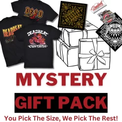 Deadbeat Customs - Mystery Gift Pack (2 T-Shirts/ 1 Bandana/ 1 Sticker Pack)