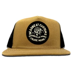 Deadbeat Customs Race Skull Gold Snapback