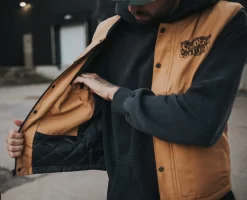 Deadbeat Customs - Ride 'Em All Work Vest - Khaki -Next stop, Motorcycle riding. deadbeat customs ride em all work vest khaki 20985.1697659153