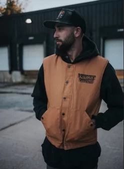 Deadbeat Customs - Ride 'Em All Work Vest - Khaki -Next stop, Motorcycle riding. deadbeat customs ride em all work vest khaki 62481.1697659152