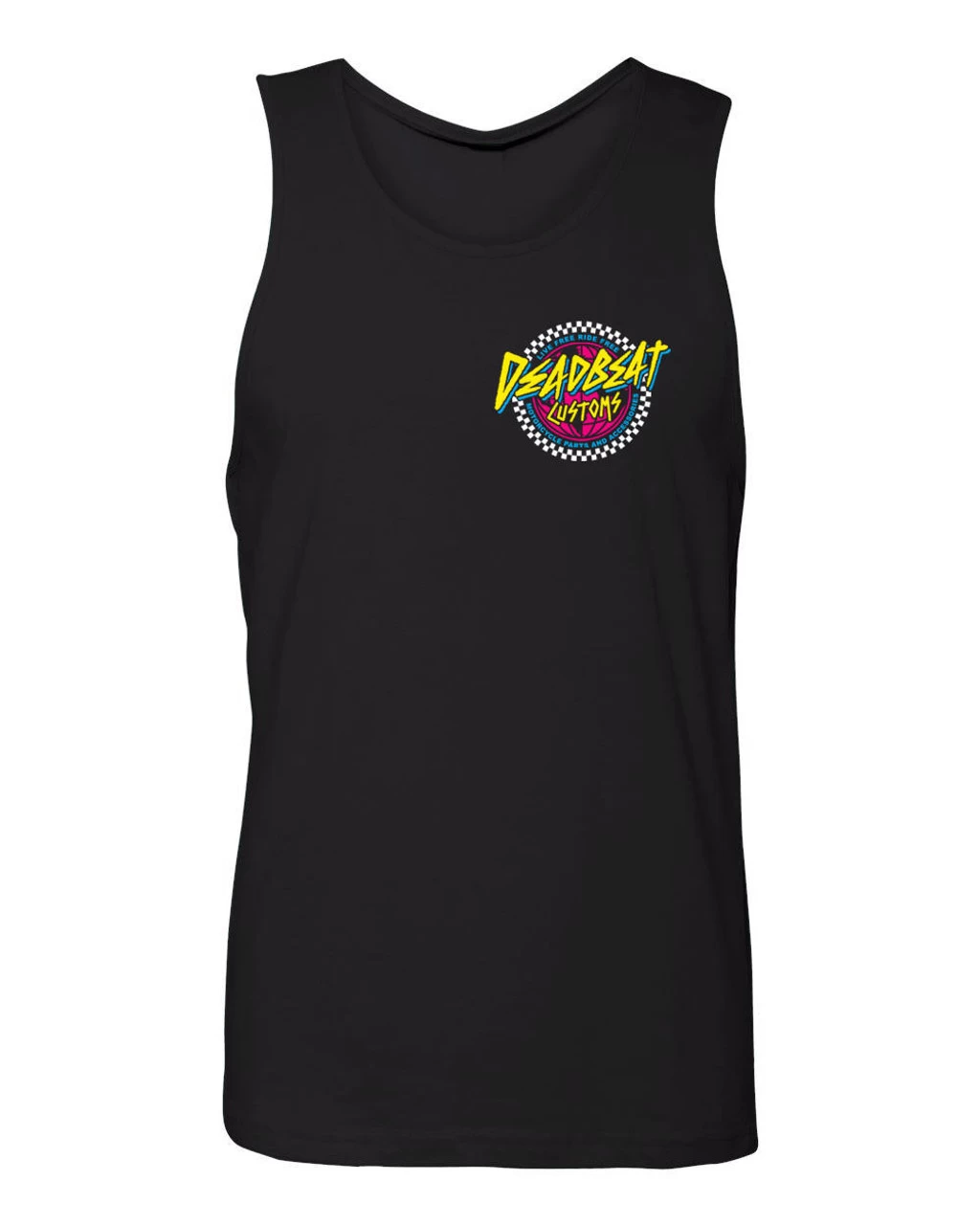 Deadbeat Customs Ride Free 80's Tank Top (3XL) 2 Deadbeat Customs Ride Free 80's Tank Top (3XL) - Image 2