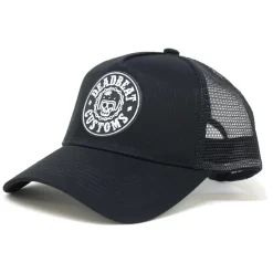 Deadbeat Customs Skull Black Snapback W/ Curved Brim