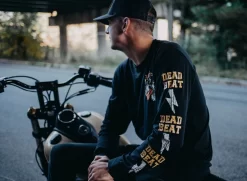 Deadbeat Customs Wolf Longsleeve Shirt - Black -Next stop, Motorcycle riding. deadbeat customs wolf longsleeve shirt black 99392.1697659126