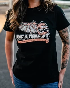 Deadbeat Customs Women's Winged Monster Shirt -Next stop, Motorcycle riding. deadbeat customs womens winged monster shirt 11574.1697659111
