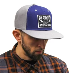 Deadbeat Customs Wrench Snapback - Navy/Grey -Next stop, Motorcycle riding. deadbeat customs wrench snapback navygrey 41896.1697659083