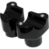 Drag Specialties 1.5" Buffalo Billet Aluminum Handlebar Risers - Black