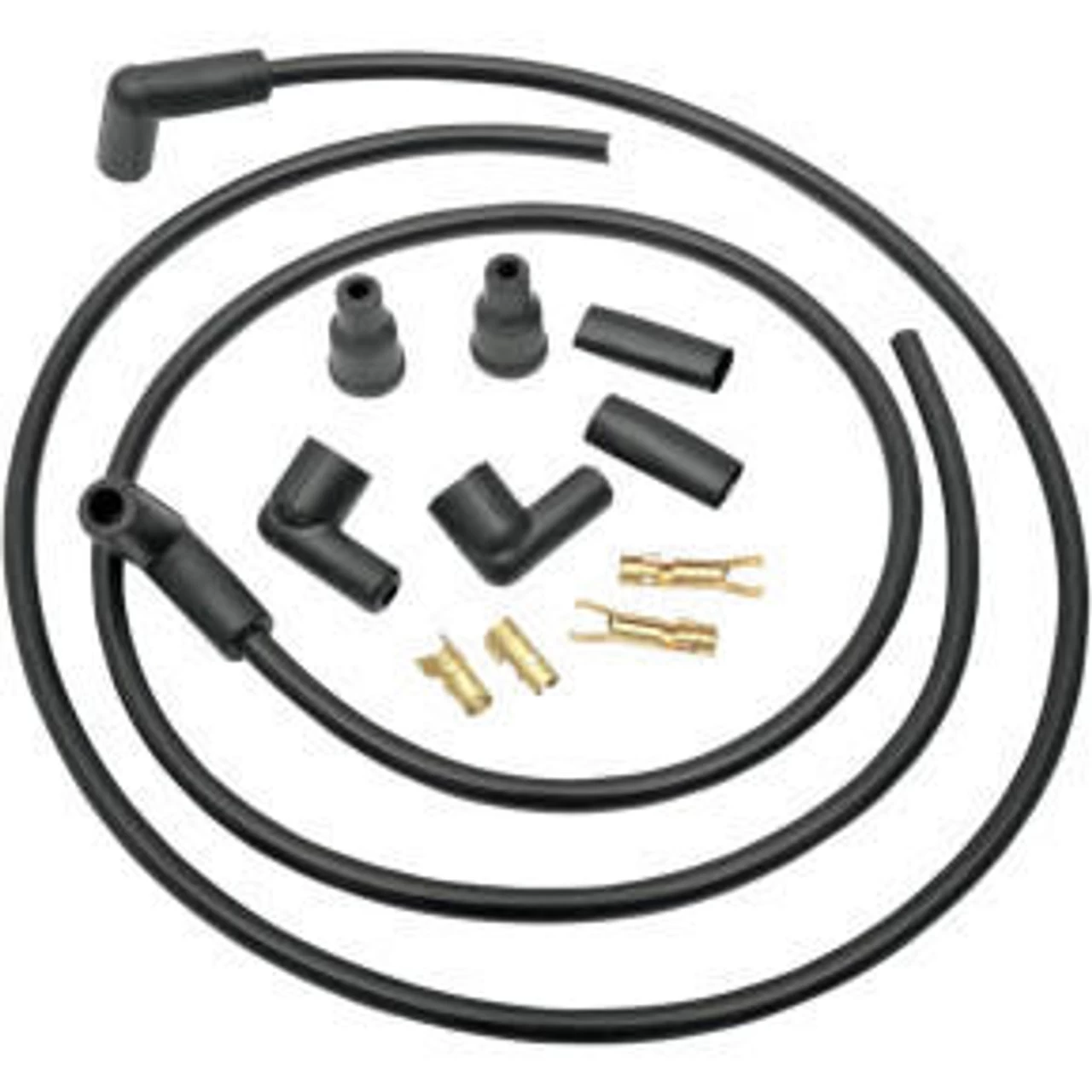 Drag Specialties - 8.8MM Spark Plug Wire Set Universal Fit Dual Plug W/ Two 40° Wires And Ends (Except Twin Cam) 1 Drag Specialties - 8.8MM Spark Plug Wire Set Universal Fit Dual Plug W/ Two 40° Wires And Ends (Except Twin Cam)