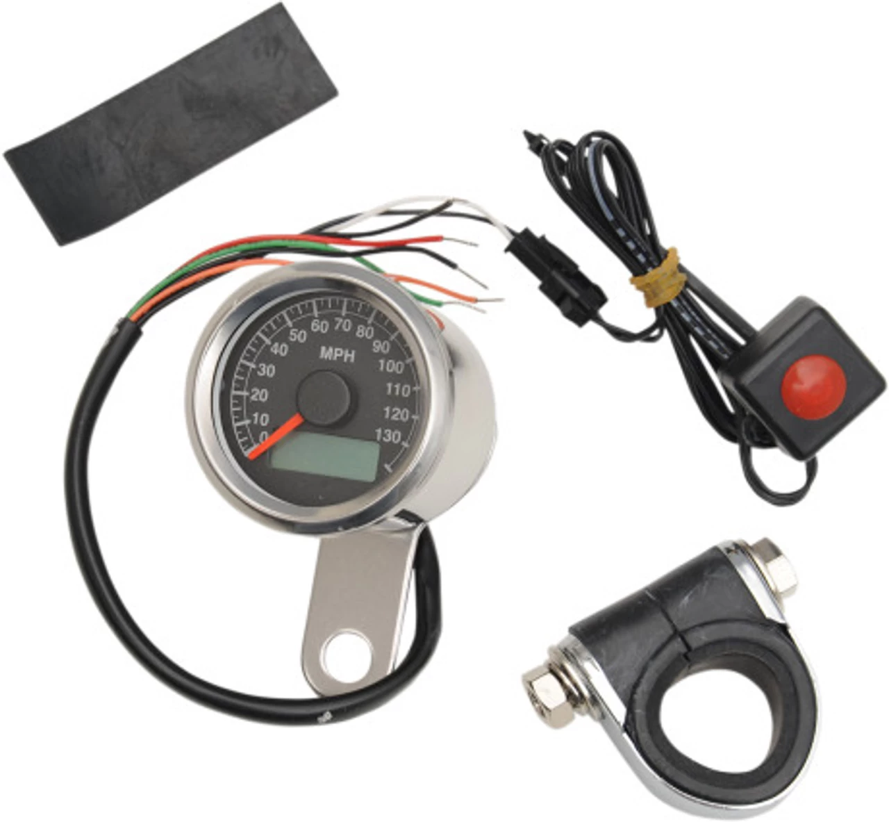 Drag Specialties - Programmable Mini Electronic Speedometer - 140 MPH 1 Drag Specialties - Programmable Mini Electronic Speedometer - 140 MPH