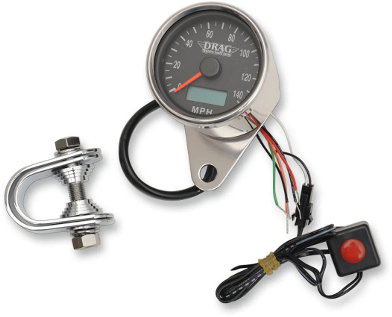 Drag Specialties - Programmable Mini Electronic Speedometer - 140 MPH 3 Drag Specialties - Programmable Mini Electronic Speedometer - 140 MPH - Image 3