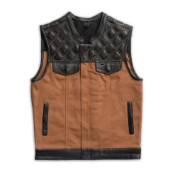 First Mfg - 49/51 Hunt Club Canvas/ Leather Vest