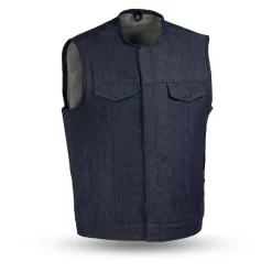 First Mfg Haywood Denim Vest - Blue/ Medium (Open Box)