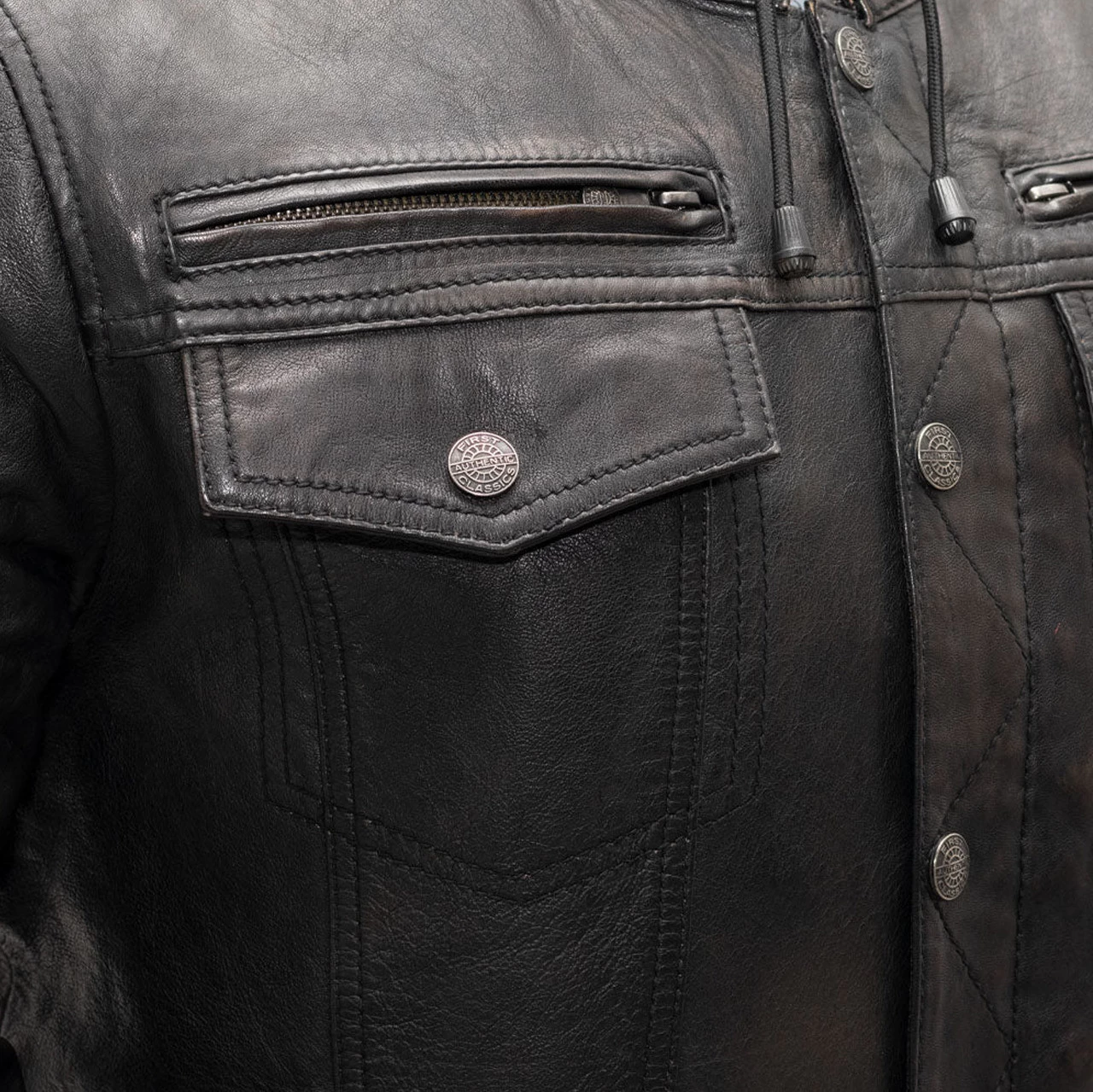 First Mfg - Men's Vendetta Motorcycle Leather Jacket 3 First Mfg - Men's Vendetta Motorcycle Leather Jacket - Image 3