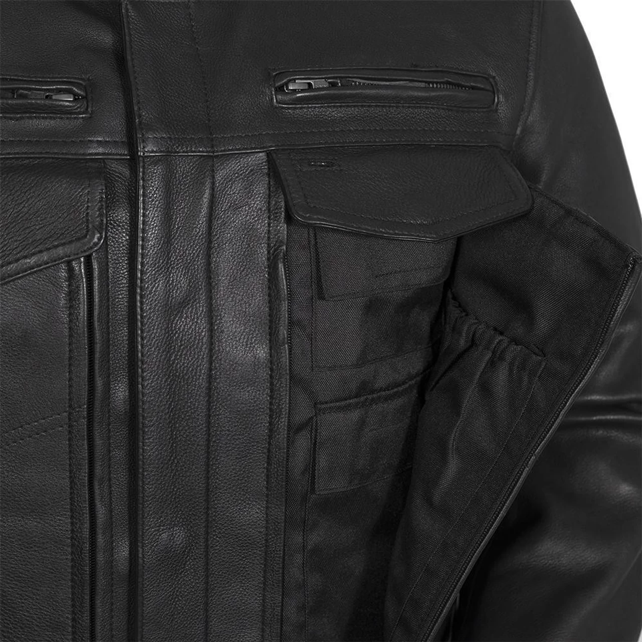 First Mfg - Raider Leather Jacket- Small (Open Box) 3 First Mfg - Raider Leather Jacket- Small (Open Box) - Image 3