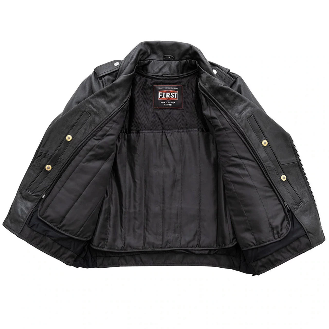 First Mfg. - Women's Popstar Motorcycle Leather Jacket - Black 2 First Mfg. - Women's Popstar Motorcycle Leather Jacket - Black - Image 2