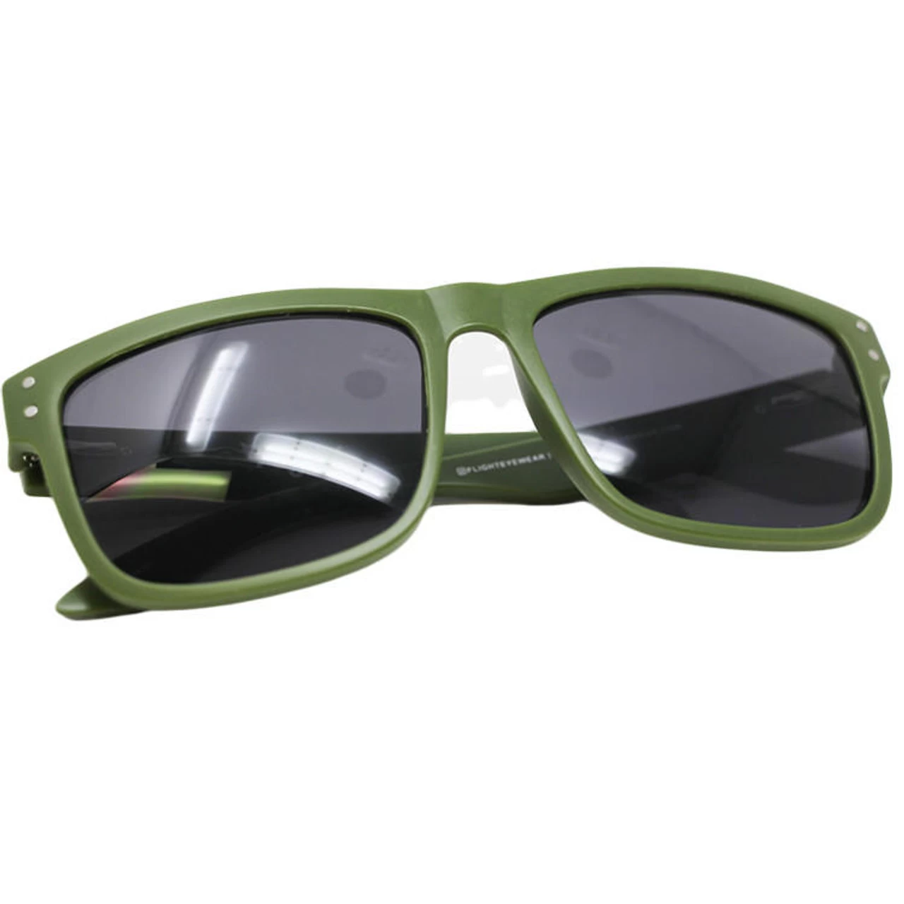 Flight Eyewear Benny V2 Square Sunglasses - OD Green Checkers 6 Flight Eyewear Benny V2 Square Sunglasses - OD Green Checkers - Image 6