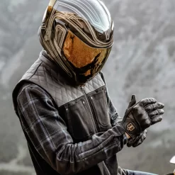 Icon - Men's Chamonix™ Denim Vest- XL (Open Box) -Next stop, Motorcycle riding. icon mens chamonix denim vest xl open box 92607.1700941662