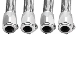 Jagg - 6 Ft. Stainless-Steel Braided Oil Hose Upgrade Kit -Next stop, Motorcycle riding. jagg oil coolers jagg 6 ft stainless steel braided oil hose upgrade kit 27578.1690489952