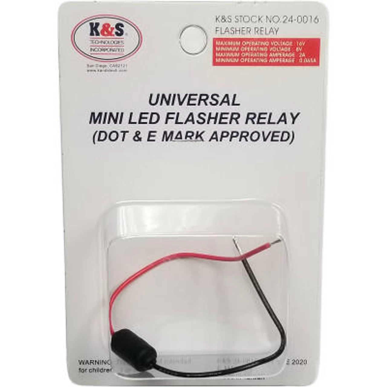 K&S Technologies - Universal Mini LED Flasher Relay 2 K&S Technologies - Universal Mini LED Flasher Relay - Image 2