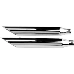 Khrome Werks - HP-Plus 3" Slip-On Mufflers W/Slash Cut Fits '07-'17 Harley Softail Models - Chrome