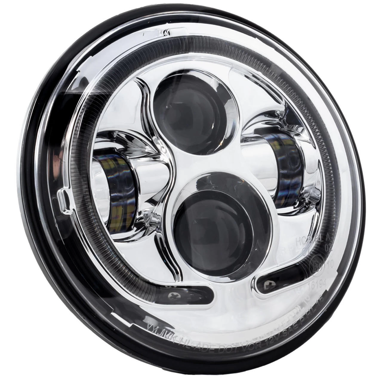 Lectric Lighting Co. - Chrome 7" Premium LED Headlight W/ Full-HALO 1 Lectric Lighting Co. - Chrome 7" Premium LED Headlight W/ Full-HALO