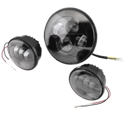 Letric Lighting Co. - LED Headlamp W/ Passing Lamp Kit (Choose Finish)