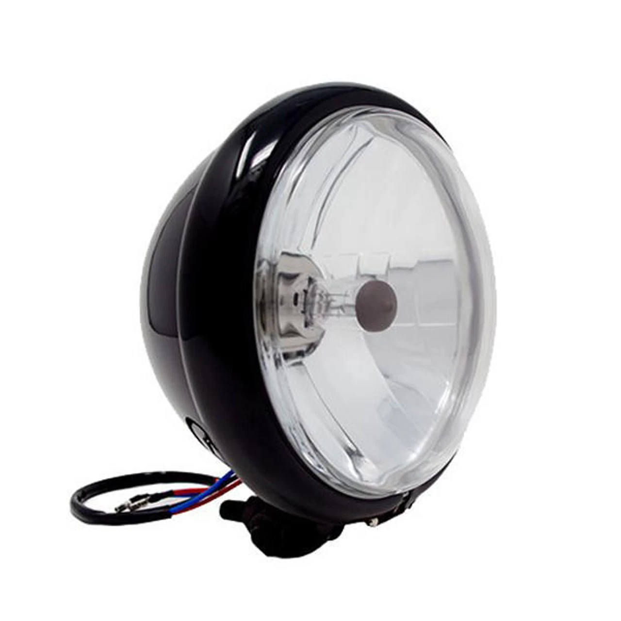 Motorcycle Supply Co. 5.75" Clear Lens Black Headlight 1 Motorcycle Supply Co. 5.75" Clear Lens Black Headlight