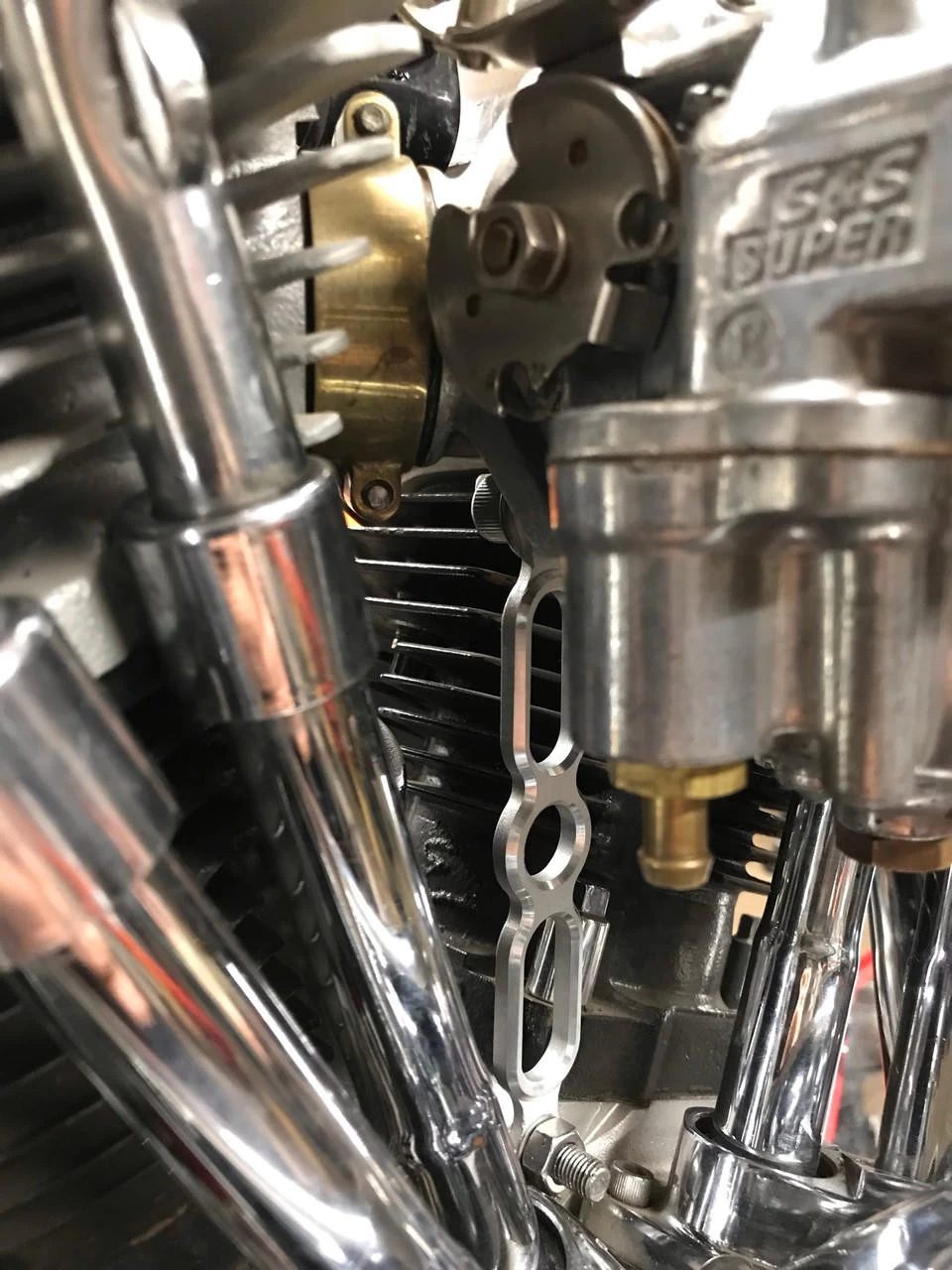 Old-STF Cycle - Carb Support Bracket Fits '66-'84 Shovelhead 4 Old-STF Cycle - Carb Support Bracket Fits '66-'84 Shovelhead - Image 4